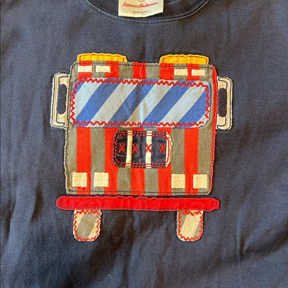 Hanna Andersson appliqué LS shirt - Picture 2 of 5
